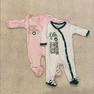 Baby Girls Boston Celtics Sleepers